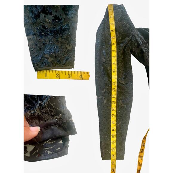 Cattiva by‎ Maya Jornot Black Bubble Hem Long Sleeve Sweetheart Neck Dress Women - Picture 6 of 11